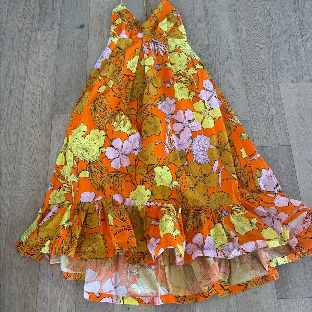 Plenty by Tracy Reese Orange and Yellow Floral Maxi Dress - Picture 3 of 10
